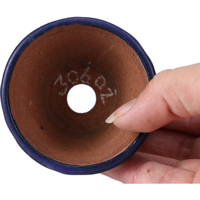 Vaso per bonsai rotondo blu di Bonsai - 70 x 70 x 45 mm