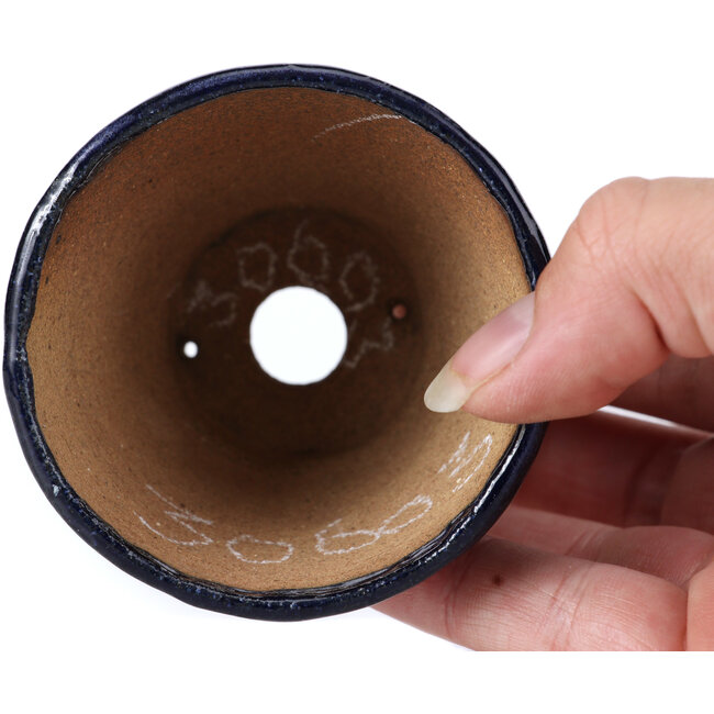 Pot à bonsaï rond bleu par Bonsai - 70 x 70 x 58 mm