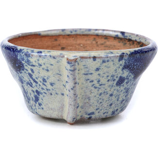 Bonsai 70 mm round blue bonsai pot by Bonsai, Japan