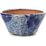 Ronde blauwe bonsaipot van Bonsai - 70 x 70 x 35 mm