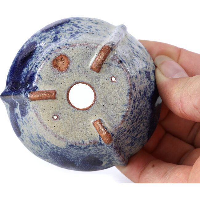 Runde blaue Bonsaischale von Bonsai - 70 x 70 x 35 mm