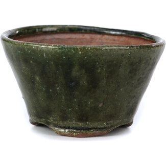 Bonsai 75 mm round green bonsai pot by Bonsai, Japan