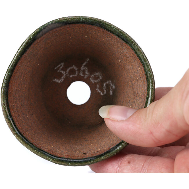 Ronde groene bonsaipot van Bonsai - 75 x 70 x 43 mm