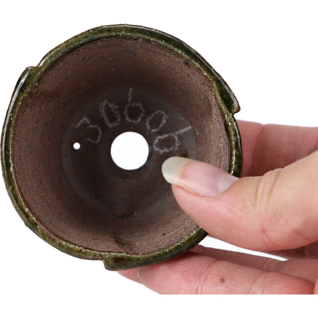 Pot à bonsaï rond vert par Bonsai - 63 x 63 x 37 mm