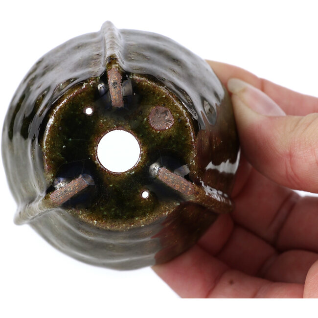 Vaso per bonsai verde rotondo di Bonsai - 63 x 63 x 45 mm