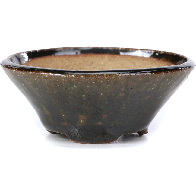 Pot à bonsaï rond vert par Bonsai - 73 x 73 x 32 mm