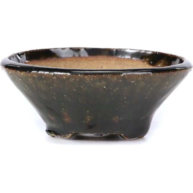 Ronde groene bonsaipot van Bonsai - 73 x 73 x 32 mm