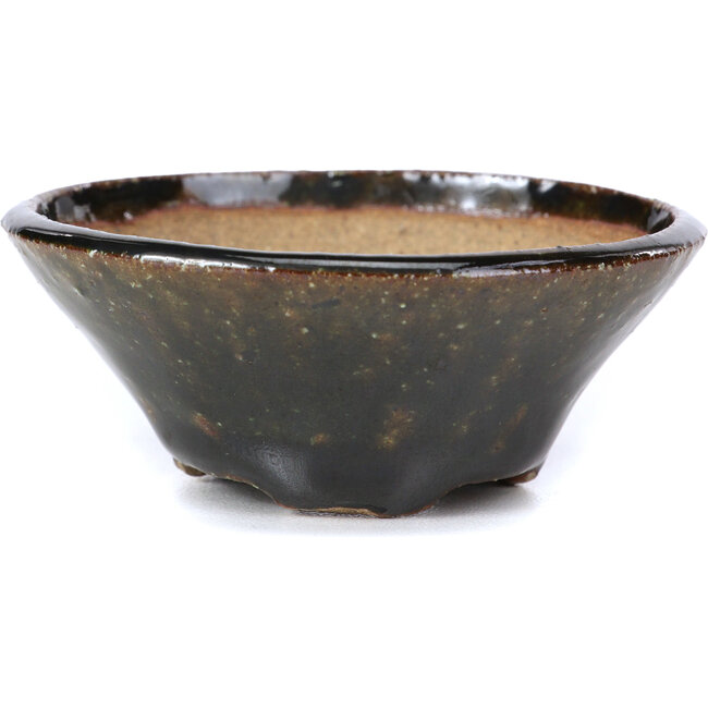 Round green bonsai pot by Bonsai - 73 x 73 x 32 mm