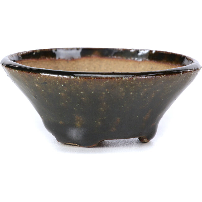 Pot à bonsaï rond vert par Bonsai - 73 x 73 x 32 mm