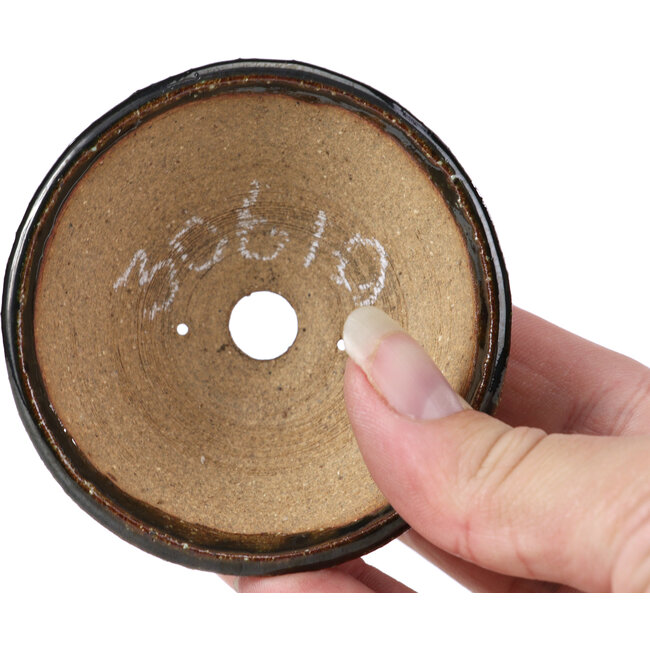 Pot à bonsaï rond vert par Bonsai - 73 x 73 x 32 mm