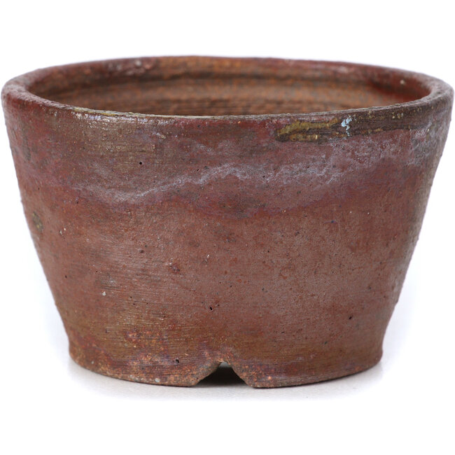 Maceta de bonsái redonda marrón de Bonsai - 67 x 67 x 43 mm