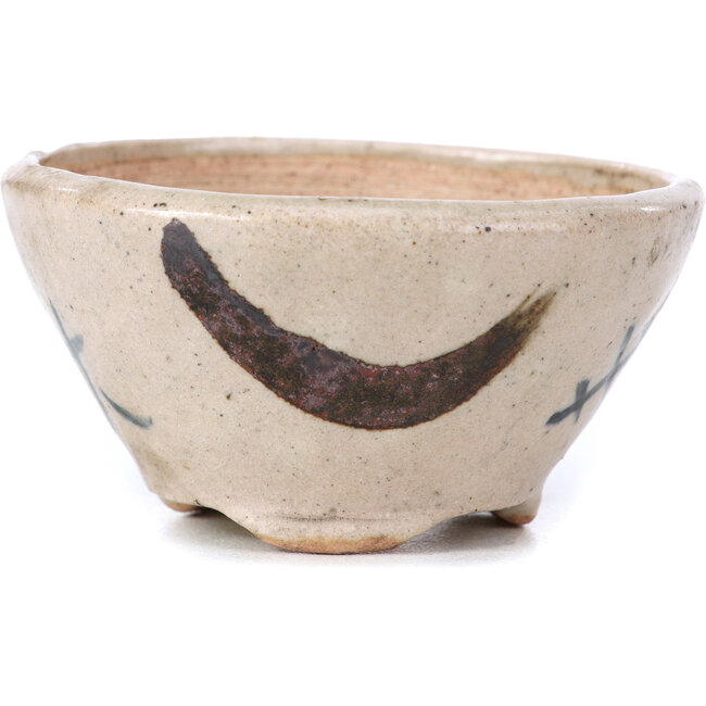 Maceta de bonsái redonda beige de Bonsai - 69 x 69 x 35 mm