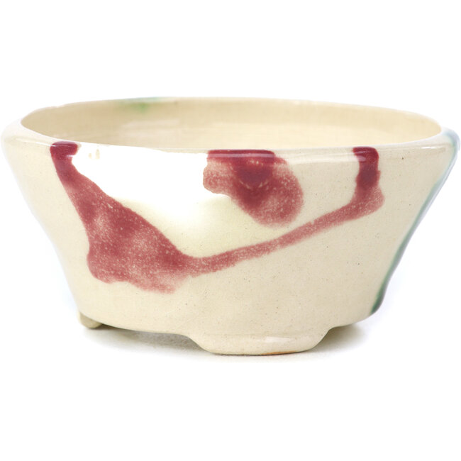 Pot à bonsaï rond beige par Bonsai - 88 x 88 x 40 mm