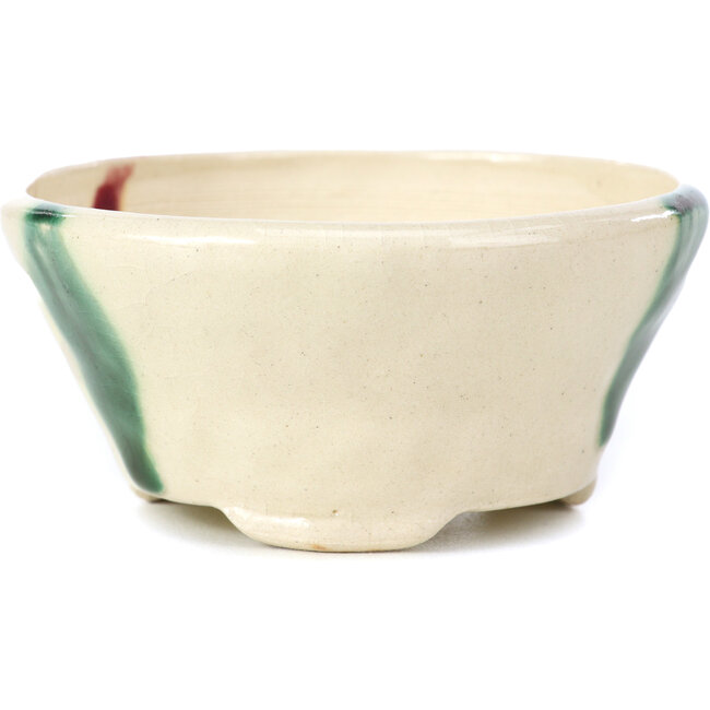 Vaso per bonsai rotondo beige di Bonsai - 88 x 88 x 40 mm