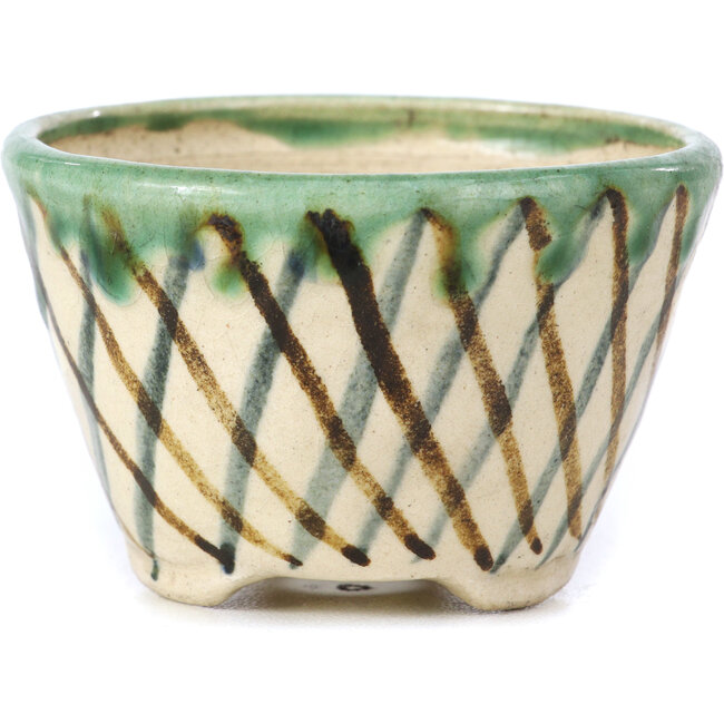 Maceta de bonsái redonda beige de Bonsai - 67 x 67 x 43 mm