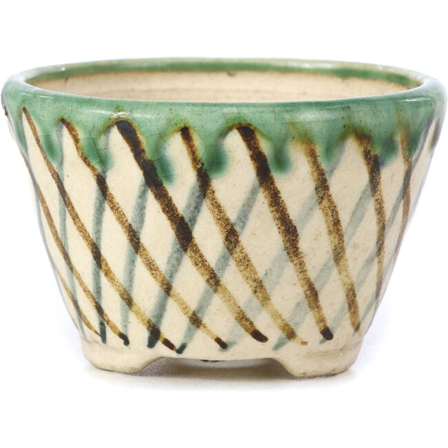 Maceta de bonsái redonda beige de Bonsai - 67 x 67 x 43 mm