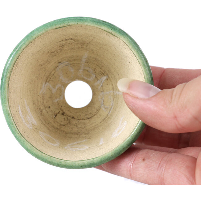 Pot à bonsaï rond beige par Bonsai - 67 x 67 x 43 mm