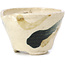 Pot à bonsaï rond beige par Bonsai - 65 x 65 x 45 mm