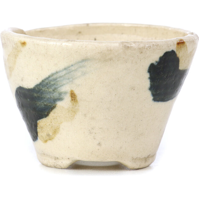 Ronde beige bonsaipot van Bonsai - 65 x 65 x 45 mm