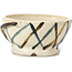 Pot à bonsaï rond beige par Bonsai - 70 x 70 x 38 mm
