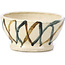 Pot à bonsaï rond beige par Bonsai - 70 x 70 x 38 mm