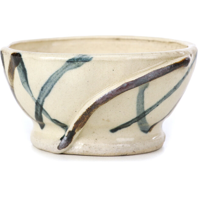 Runde beige Bonsaischale von Bonsai - 70 x 70 x 38 mm