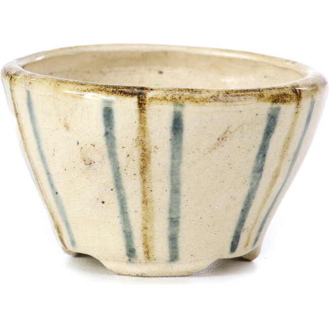 Pot à bonsaï rond beige par Bonsai - 65 x 65 x 40 mm