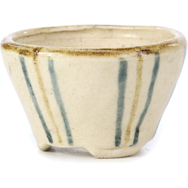 Round beige bonsai pot by Bonsai - 65 x 65 x 40 mm