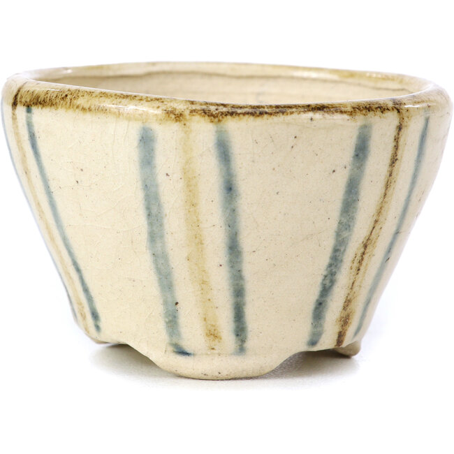 Round beige bonsai pot by Bonsai - 65 x 65 x 40 mm