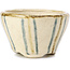 Pot à bonsaï rond beige par Bonsai - 65 x 65 x 40 mm