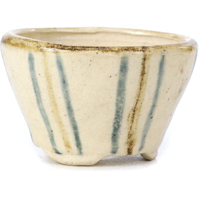 Round beige bonsai pot by Bonsai - 65 x 65 x 40 mm