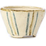 Pot à bonsaï rond beige par Bonsai - 65 x 65 x 40 mm