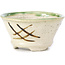 Pot à bonsaï rond beige par Bonsai - 72 x 72 x 37 mm