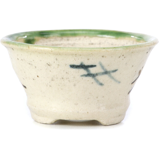 Vaso per bonsai rotondo beige di Bonsai - 72 x 72 x 37 mm