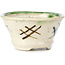 Pot à bonsaï rond beige par Bonsai - 72 x 72 x 37 mm