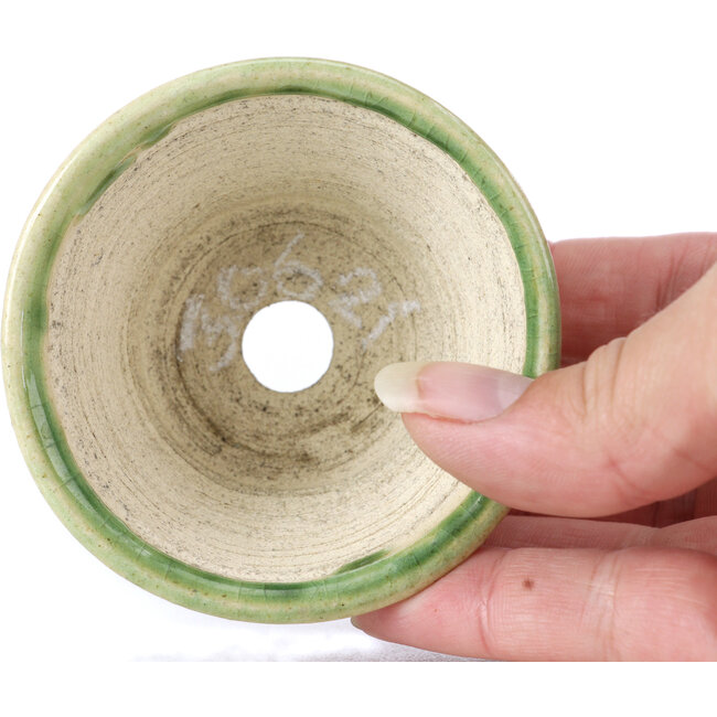 Vaso per bonsai rotondo beige di Bonsai - 72 x 72 x 37 mm