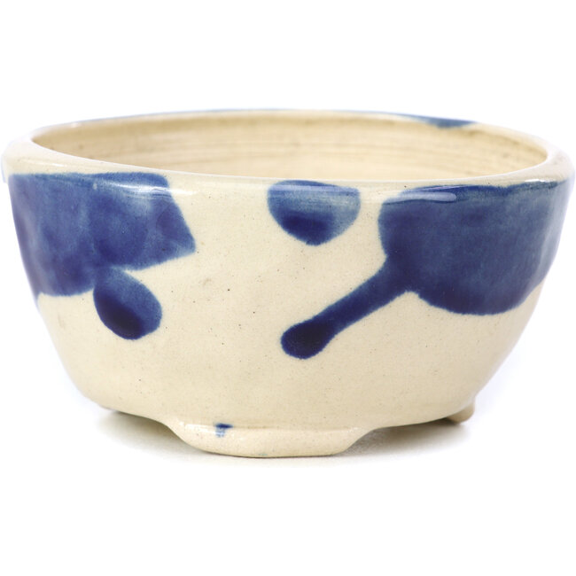 Round blue bonsai pot by Bonsai - 85 x 85 x 42 mm