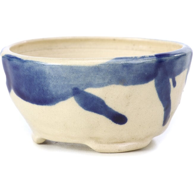 Pot à bonsaï rond bleu par Bonsai - 85 x 85 x 42 mm