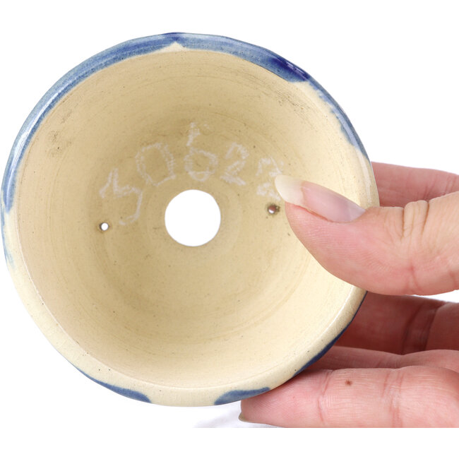 Vaso per bonsai rotondo blu di Bonsai - 85 x 85 x 42 mm