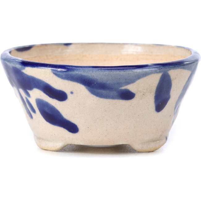 Round blue bonsai pot by Bonsai - 85 x 83 x 38 mm