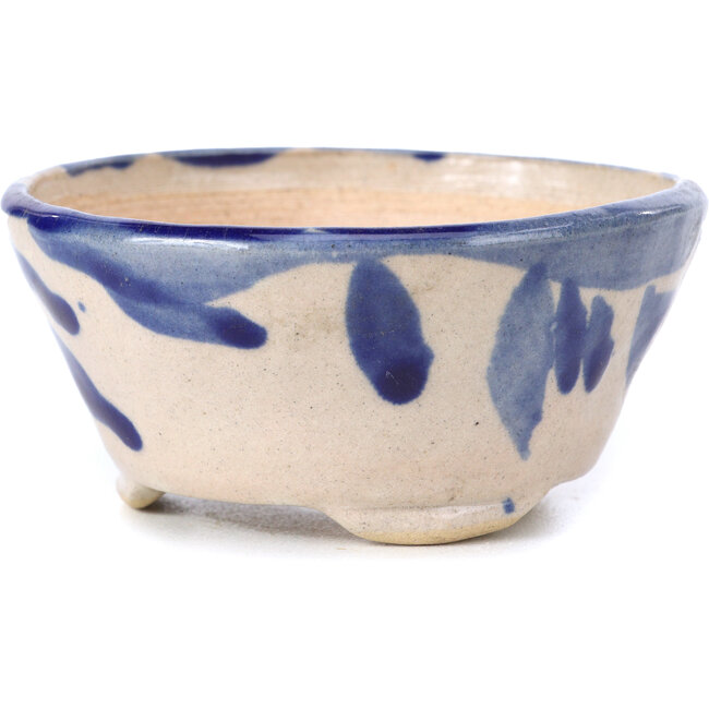 Runde blaue Bonsaischale von Bonsai - 85 x 83 x 38 mm