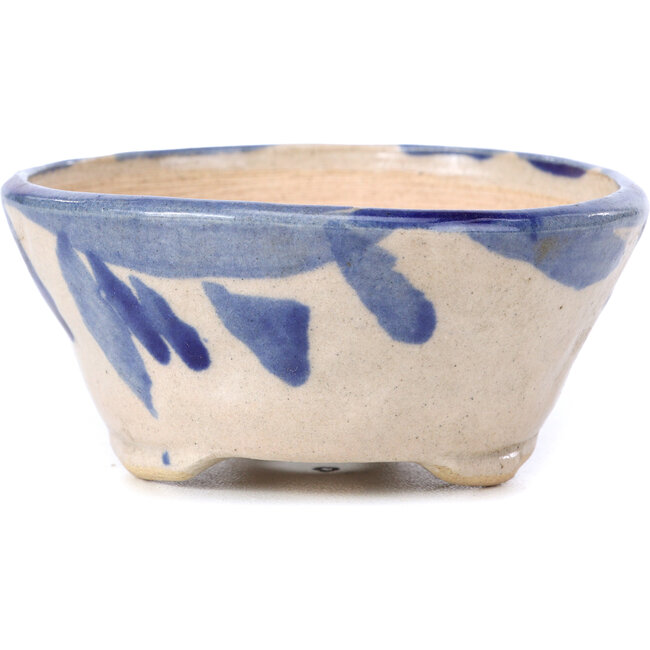 Pot à bonsaï rond bleu par Bonsai - 85 x 83 x 38 mm