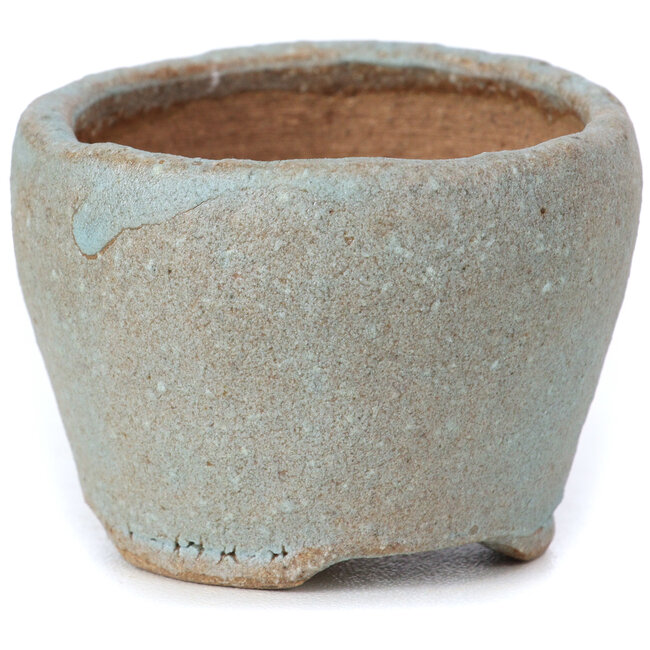 Maceta de bonsái redonda azul de Bonsai - 57 x 57 x 40 mm