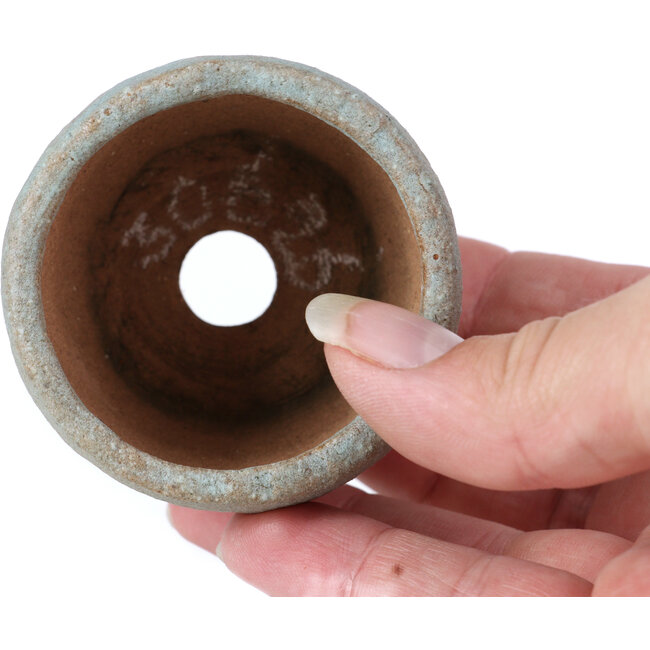 Pot à bonsaï rond bleu par Bonsai - 57 x 57 x 40 mm