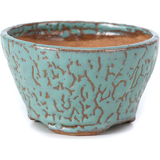 Bonsai 72 mm round blue bonsai pot by Bonsai, Japan