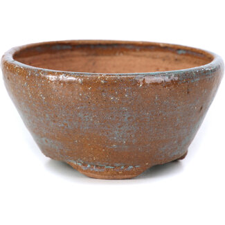 Bonsai 75 mm round blue bonsai pot by Bonsai, Japan