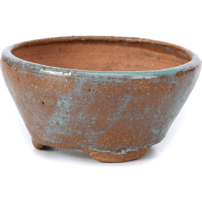 Maceta de bonsái redonda azul de Bonsai - 75 x 75 x 36 mm