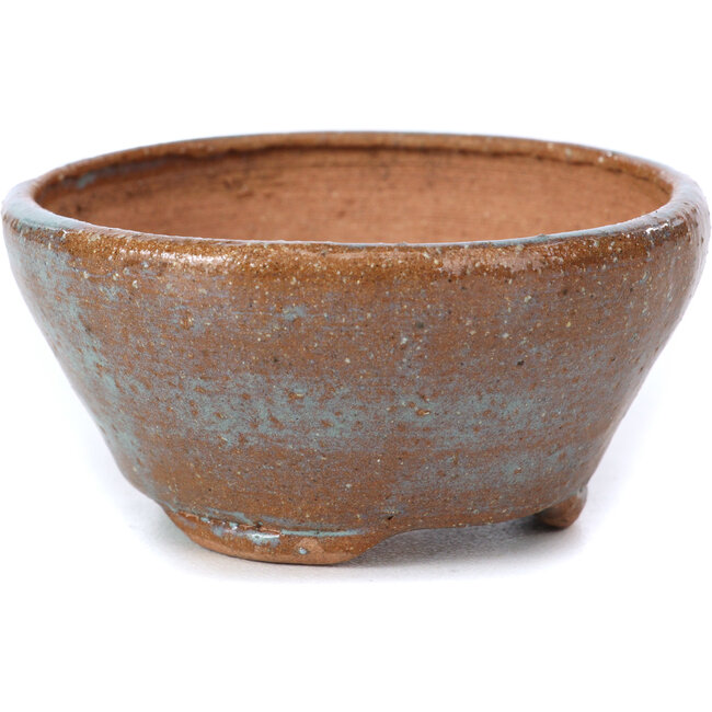 Maceta de bonsái redonda azul de Bonsai - 75 x 75 x 36 mm