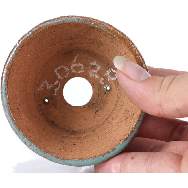 Maceta de bonsái redonda azul de Bonsai - 75 x 75 x 36 mm