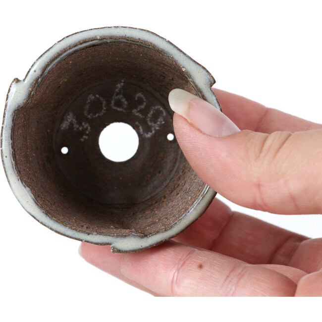 Pot à bonsaï rond bleu par Bonsai - 58 x 58 x 35 mm